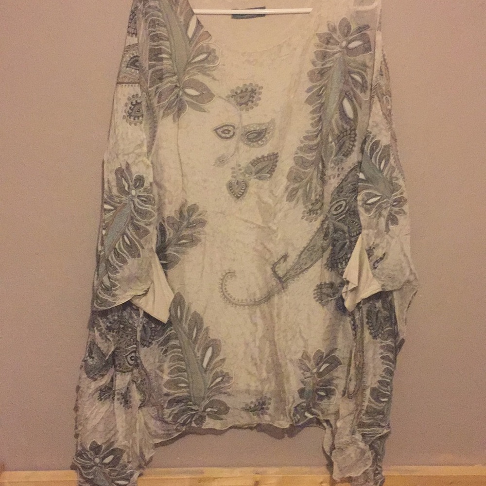 Silk poncho